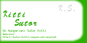 kitti sutor business card